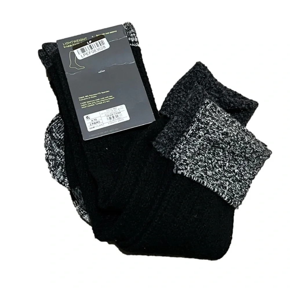All in Motion Women's 2 Pack of Lightweight Knee High Socks Soft New Size 4-10